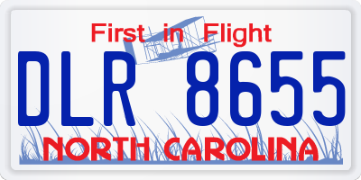NC license plate DLR8655