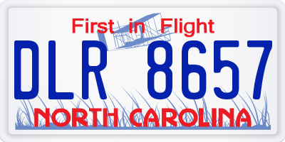 NC license plate DLR8657