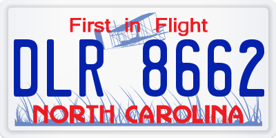 NC license plate DLR8662