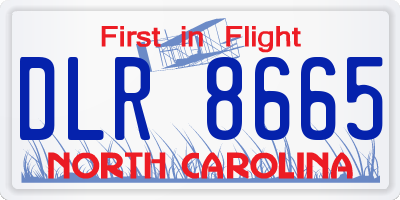 NC license plate DLR8665