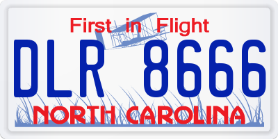 NC license plate DLR8666