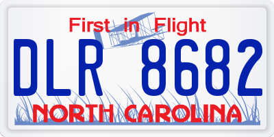 NC license plate DLR8682