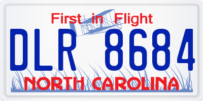 NC license plate DLR8684