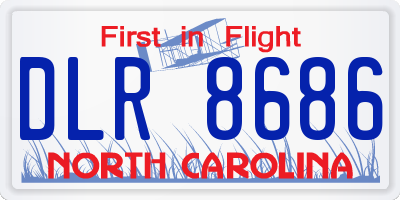 NC license plate DLR8686
