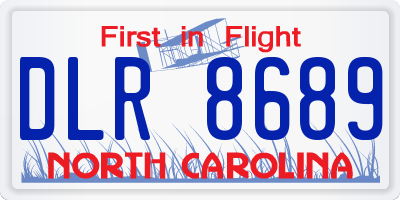 NC license plate DLR8689