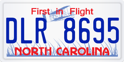 NC license plate DLR8695
