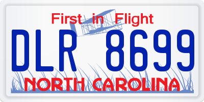 NC license plate DLR8699