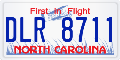 NC license plate DLR8711