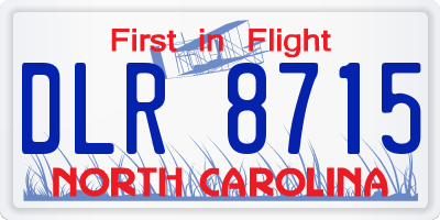 NC license plate DLR8715