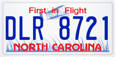 NC license plate DLR8721