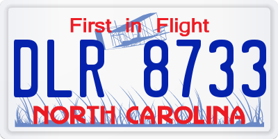 NC license plate DLR8733
