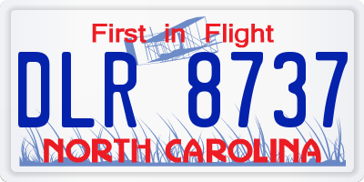 NC license plate DLR8737