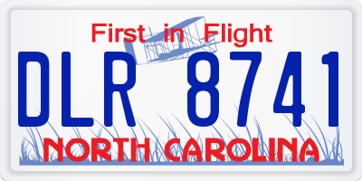 NC license plate DLR8741