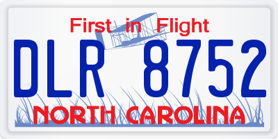 NC license plate DLR8752