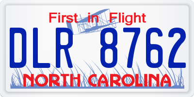 NC license plate DLR8762