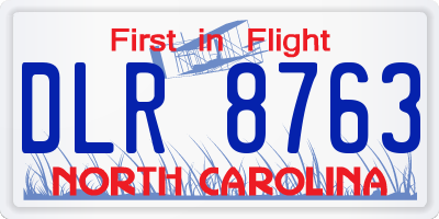NC license plate DLR8763
