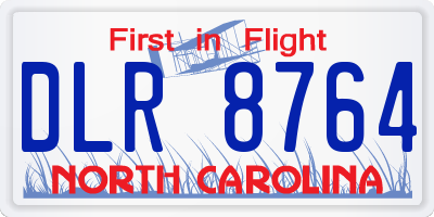 NC license plate DLR8764