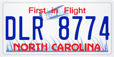 NC license plate DLR8774
