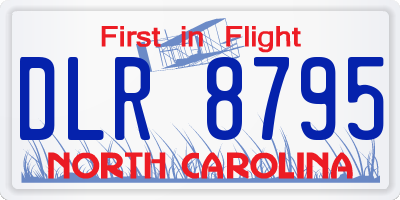 NC license plate DLR8795