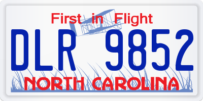 NC license plate DLR9852