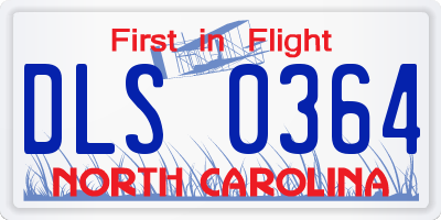NC license plate DLS0364