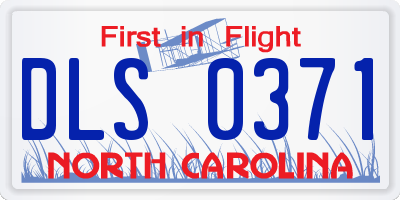 NC license plate DLS0371