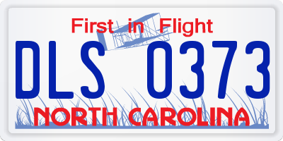 NC license plate DLS0373