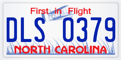 NC license plate DLS0379