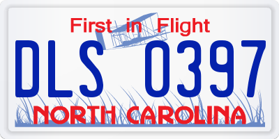 NC license plate DLS0397