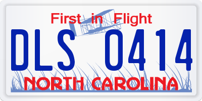 NC license plate DLS0414