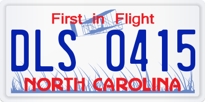 NC license plate DLS0415