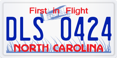 NC license plate DLS0424