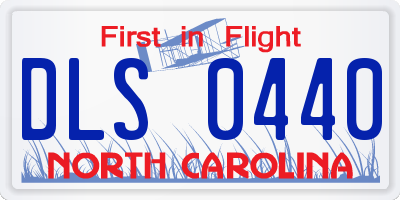 NC license plate DLS0440