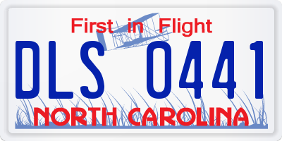 NC license plate DLS0441