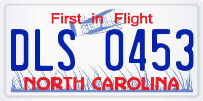 NC license plate DLS0453