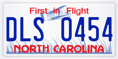 NC license plate DLS0454