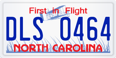 NC license plate DLS0464