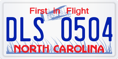 NC license plate DLS0504