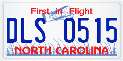 NC license plate DLS0515