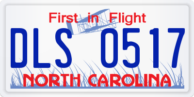 NC license plate DLS0517