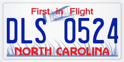 NC license plate DLS0524