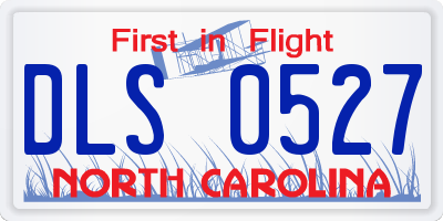 NC license plate DLS0527