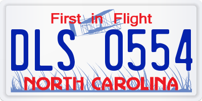 NC license plate DLS0554
