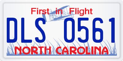NC license plate DLS0561