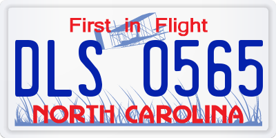 NC license plate DLS0565
