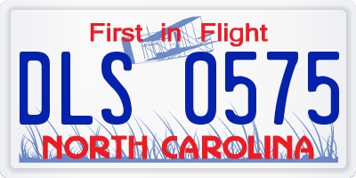 NC license plate DLS0575