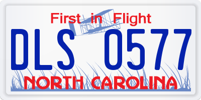 NC license plate DLS0577