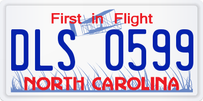 NC license plate DLS0599