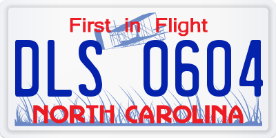 NC license plate DLS0604