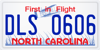 NC license plate DLS0606